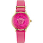 Women's Swiss Medusa Alchemy Pink Leather Strap Watch 38mm