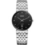 Women's Swiss Florence Classic Diamond (1/20 ct. t.w.) Stainless Steel Bracelet Watch 38mm
