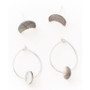 Silver-Tone Moon Hoop Earrings Set