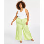 Trendy Plus Size Sequin-Stripe Wide-Leg Pants