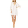 Kit Heart Lace Matte Charmeuse Wrap Robe