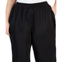 Plus Size Wide Leg Ribbed Trim Pants