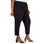 Plus Size Cotton Drawstring Pull-On Pants
