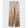 Women's Satin Cargo Trousers
