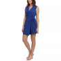 Women's Pleated Side-Tie Wrap-Front Romper