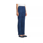 Women's Petite Sport Knit Denim High Rise Elastic Waist Pull On Pants