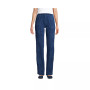 Women's Petite Sport Knit Denim High Rise Elastic Waist Pull On Pants