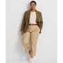 Plus Size High-Rise Pleated Ankle Pants