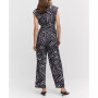 Women's Belt Printed Jumpsuit