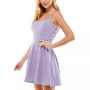 Juniors' Lace Back Fit & Flare Dress