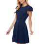Juniors' Lace-Top Dress
