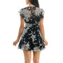 Juniors' Flutter-Sleeve Fit & Flare Mini Dress
