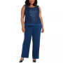 3-Pc. Plus Size Sequined Lace Pantsuit & Shell