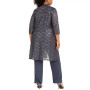 3-Pc. Plus Size Sequined Lace Pantsuit & Shell