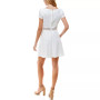Juniors' Short Sleeve Eyelet Fit & Flare Dress