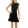 Juniors' Belted Fit & Flare Dress