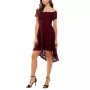 Juniors' Off-The-Shoulder Fit & Flare Dress