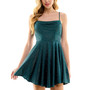 Juniors' Draped-Top Skater Dress