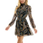 Juniors' Paisley-Print Fit & Flare Dress
