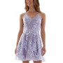 Juniors' Embroidered Fit & Flare Dress, Created for Macy's