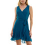 Juniors' Ruffle-Hem Faux-Wrap Dress, Created for Macy's
