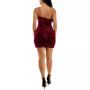 Juniors' One-Shoulder Sequined Bodycon Dress