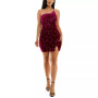 Juniors' One-Shoulder Sequined Bodycon Dress