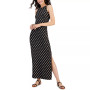 Juniors' Sleeveless Square-Neck Knit Maxi Dress