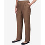 Petite Classic Textured Mid Rise Pull-On Pants
