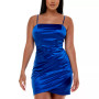 Juniors' Ruched Asymmetric Bodycon Dress