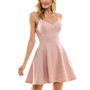 Juniors' Glitter-Scuba Double-Strap Fit & Flare Dress