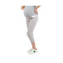 Stone Hyper Twill Butt lifting Maternity Capri with Side Elastics