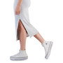 Women's Ribbed Short-Sleeve Split Midi Dress