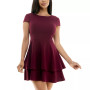 Juniors' Back-Tie A-Line Dress
