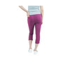 Rose Hyper Twill Butt lifting Maternity Capri with Side Elastics