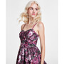 Juniors' Sweetheart-Neck Fit & Flare Floral Dress