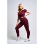 Women's Avira Panel recycled Seamless Legging - Burgundy