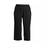 Women's Plus Size Sport Knit High Rise Elastic Waist Pull On Capri Pants