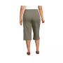 Women's Plus Size Sport Knit High Rise Elastic Waist Pull On Capri Pants