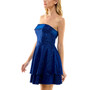 Juniors' Bandeau Double-Layer Fit & Flare Dress