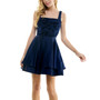 Juniors' Square-Neck Lace Sleeveless Dress