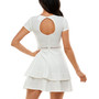 Juniors' Tiered Crochet-Trim Dress