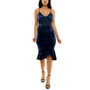 Juniors' Strappy Surplice-Neck Ruffled Dress