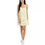 Juniors' Printed Sleeveless Tiered Mini Dress