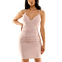 Juniors' V-Neck Ruched Bodycon Dress