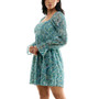 Juniors' Empire-Waist Paisley-Print Dress