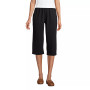 Women's Tall Sport Knit Denim High Rise Elastic Waist Pull On Capri Pants