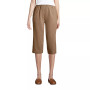 Women's Tall Sport Knit Denim High Rise Elastic Waist Pull On Capri Pants
