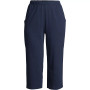 Women's Tall Sport Knit Denim High Rise Elastic Waist Pull On Capri Pants