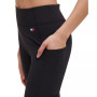 High-Rise Side Pocket Ribbed-Inset Full Length Leggings